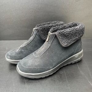 Skechers On-the-GO Joy Nuzzle Up Boots Women's Size 10 Black Sherpa Fleece Lined